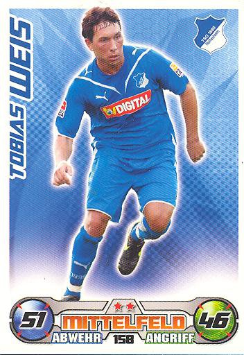 Match Attax 09/10 - TOBIAS WEIS - TSG Hoffenheim - Nr. 158