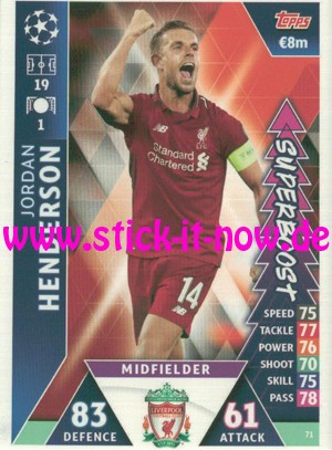 Match Attax CL 18/19 "Road to Madrid" - Nr. 71