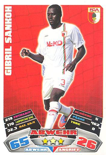 Match Attax 12/13 - Gibril Sankoh - FC Augsburg - Nr. 3