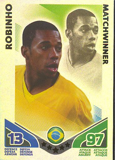 Match Attax WM 2010 - GER/Edition - Matchwinner - ROBINHO - Brasilien