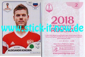Panini WM 2018 Russland "Sticker" INT/Edition - Nr. 39