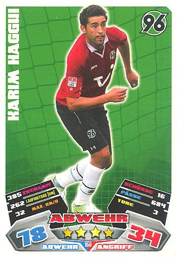 Match Attax 12/13 - Karim Haggui - Hannover 96 - Nr. 150