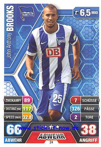 Match Attax 14/15 - John Anthony BROOKS - Hertha BSC - Nr. 24