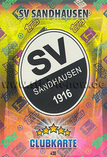 Match Attax 15/16 - Clubkarte - SV Sandhausen - Nr. 430