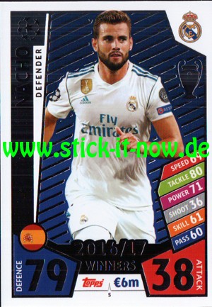 Match Attax Champions League 17/18 - Nr. 5 (Winners 16/17)