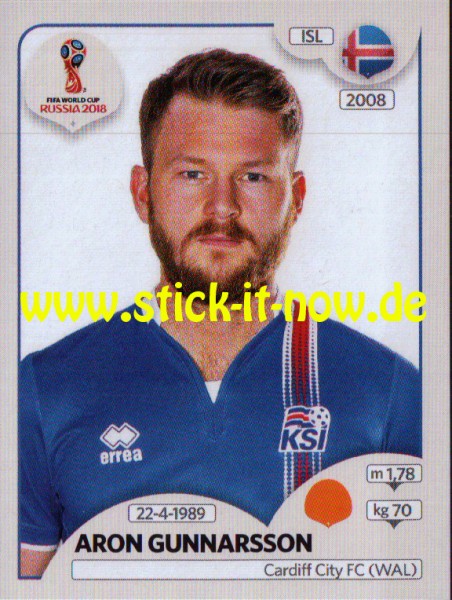 Panini WM 2018 "Sticker" - Aron Gunnarsson - Island