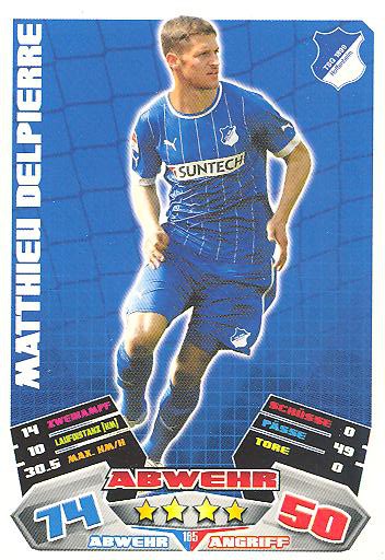 Match Attax 12/13 - Matthieu Delpierre - TSG Hoffenheim - Nr. 165