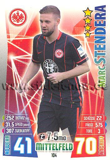 Match Attax 15/16 - Marc STENDERA - Ein. Frankfurt - Nr. 104