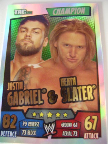 Slam Attax Rumle - Justin Gabriel & Heath Slater - Champion