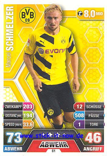 Match Attax 14/15 - Marcel SCHMELZER - Bor. Dortmund - Nr. 61