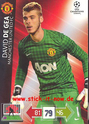 Panini Adrenalyn XL CL 12/13 - Manchester United - David de Gea