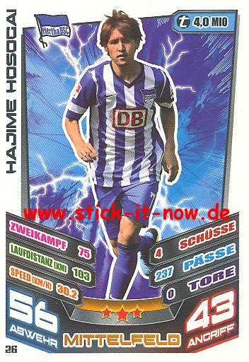 Match Attax 13/14 - Hertha BSC - Hajime Hosogai - Nr. 26