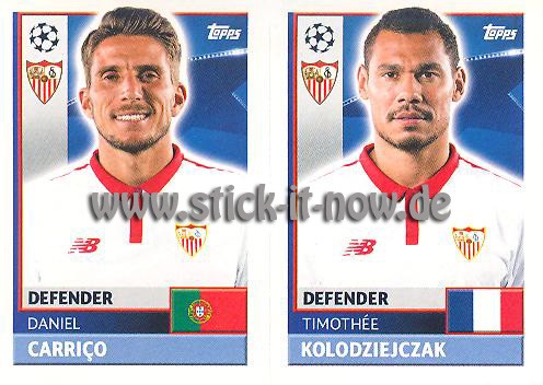 Topps Champions League Sticker 16/17 - Nr. SEV 8 + 9