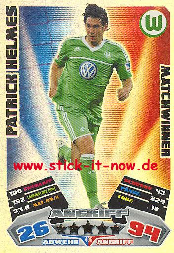 Match Attax 12/13 EXTRA - Patrick Helmes - VfL Wolfsburg - MATCHWINNER - Nr. 485