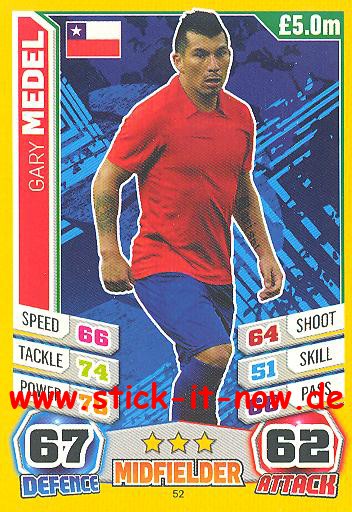 Match Attax "World Stars WM 2014" - GARY MEDEL - Nr. 52