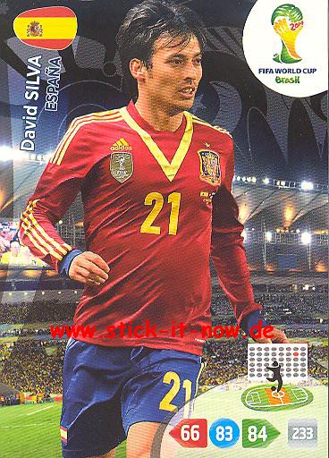 Panini Adrenalyn XL Brasil WM 2014 - David SILVA