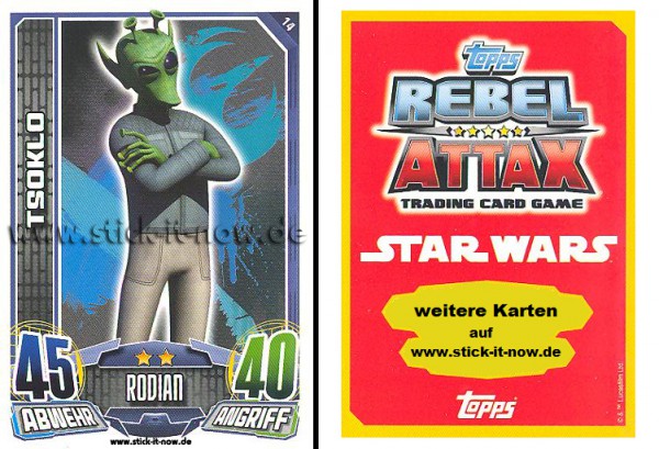 Rebel Attax - Serie 1 (2015) - TSOKLO - Nr. 14