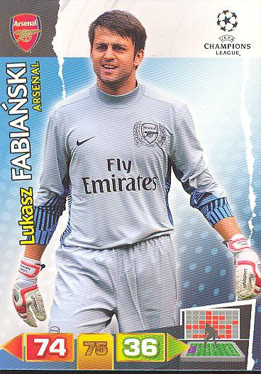 Lukasz Fabianski - Panini Adrenalyn XL CL 11/12 - FC Arsenal