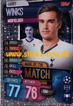 Match Attax Champions League 2019/20 - Nr. M TOT (Man of the Match)