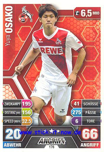 Match Attax 14/15 - Yuya OSAKO - 1. FC Köln - Nr. 176