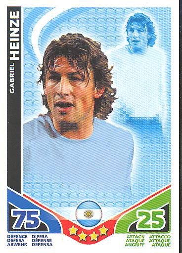 Match Attax WM 2010 - GER/Edition - GABRIEL HEINZE - Argentinien