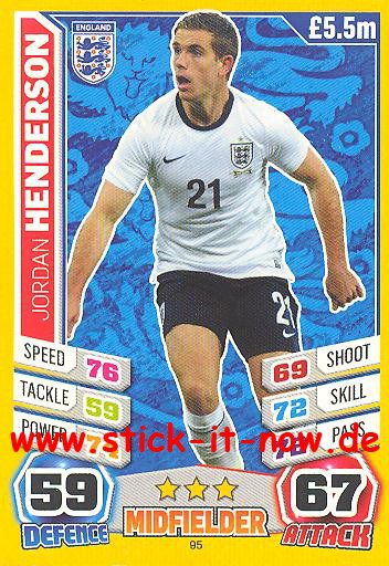 Match Attax "World Stars WM 2014" - JORDAN HENDERSON - Nr. 95