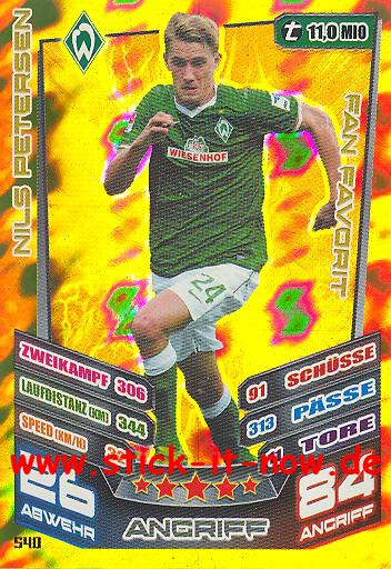 Match Attax 13/14 EXTRA - Fan Favoriten - NILS PETERSEN - Nr. 540