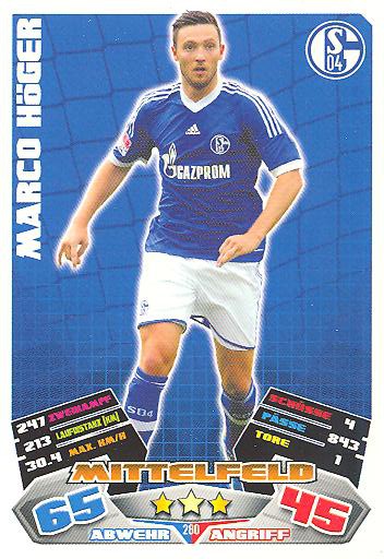 Match Attax 12/13 - Marco Höger - FC Schalke 04 - Nr. 280