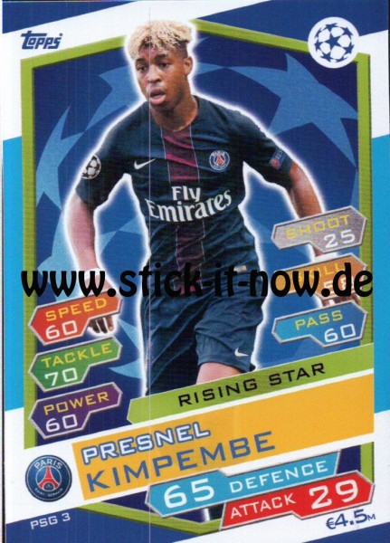 Match Attax Champions League 16/17 - Nr. PSG 3