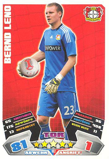 Match Attax 12/13 - Bernd Leno - Bayer Leverkusen - Nr. 182