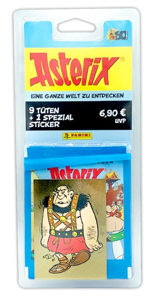 Asterix "60 Jahre Abenteuer" (2019) - Blister (9 Tüten + Glitzer Sticker )
