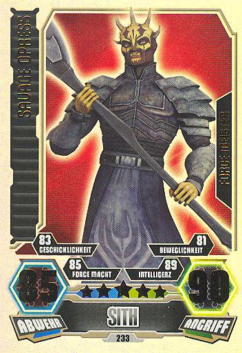 Force Attax - Serie 3 - FORCE-MEISTER - Savage Opress - Nr. 233