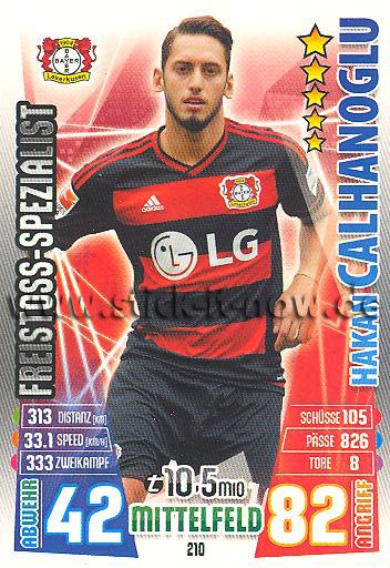 Match Attax 15/16 - Hakan CALHANOGLU - Bayer 04 Leverkusen - Nr. 210