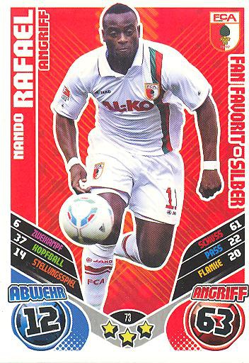 Match Attax 11/12 Extra - NANDO RAFAEL - FC Augsburg - Fan Favorit-Silber - Nr. 73