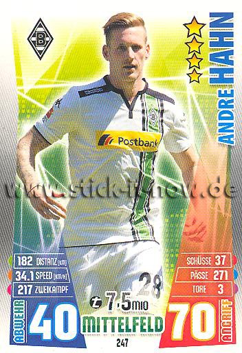 Match Attax 15/16 - Andre HAHN - Bor. M'gladbach - Nr. 247