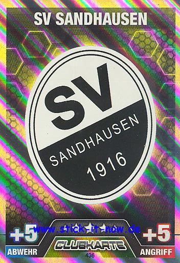 Match Attax 14/15 - CLUBLOGO - SV Sandhausen - Nr. 436 (Logo)