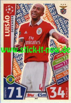 Match Attax Champions League 17/18 - Nr. 203 (Defensive Dynamo)