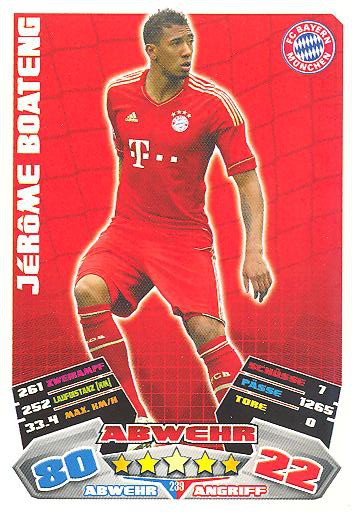 Match Attax 12/13 - Jérome Boateng - FC Bayern München - Nr. 239