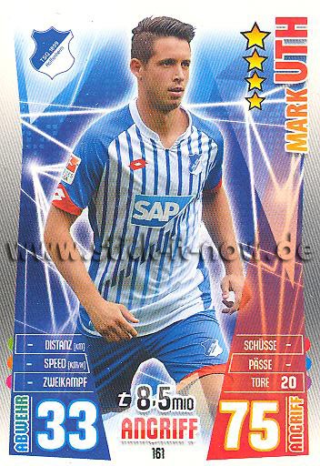 Match Attax 15/16 - Mark UTH - TSG Hoffenheim - Nr. 161