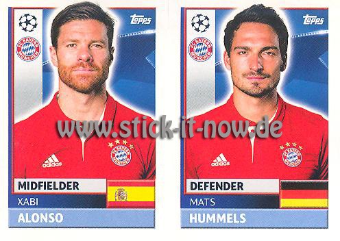 Topps Champions League Sticker 16/17 - Nr. BMU 8 + 9