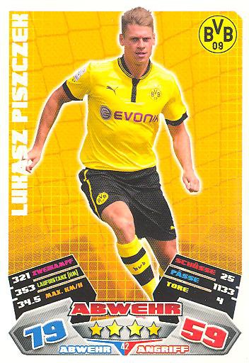 Match Attax 12/13 - Lukasz Piszczek - Bor. Dortmund - Nr. 42