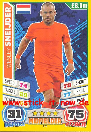 Match Attax "World Stars WM 2014" - WESLEY SNEIJDER - Nr. 176