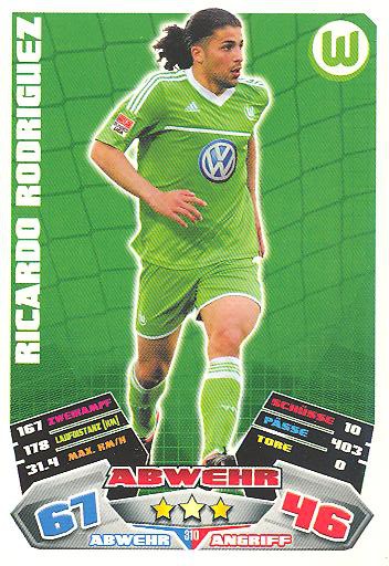 Match Attax 12/13 - Ricardo Rodriguez - VfL Wolfsburg - Nr. 310