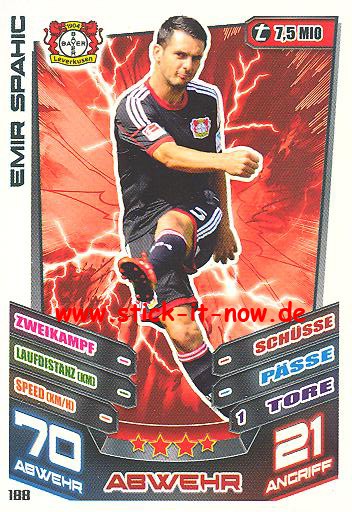 Match Attax 13/14 - Bayer Leverkusen - Emir Spahic - Nr. 188