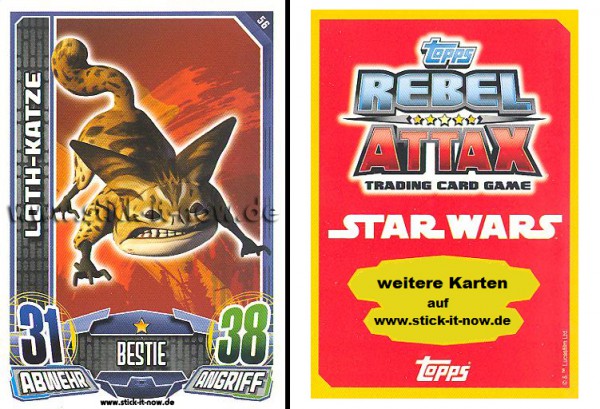 Rebel Attax - Serie 1 (2015) - LOTH-KATZE - Nr. 56