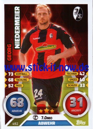 Topps Match Attax Bundesliga 16/17 Extra - Nr. 492