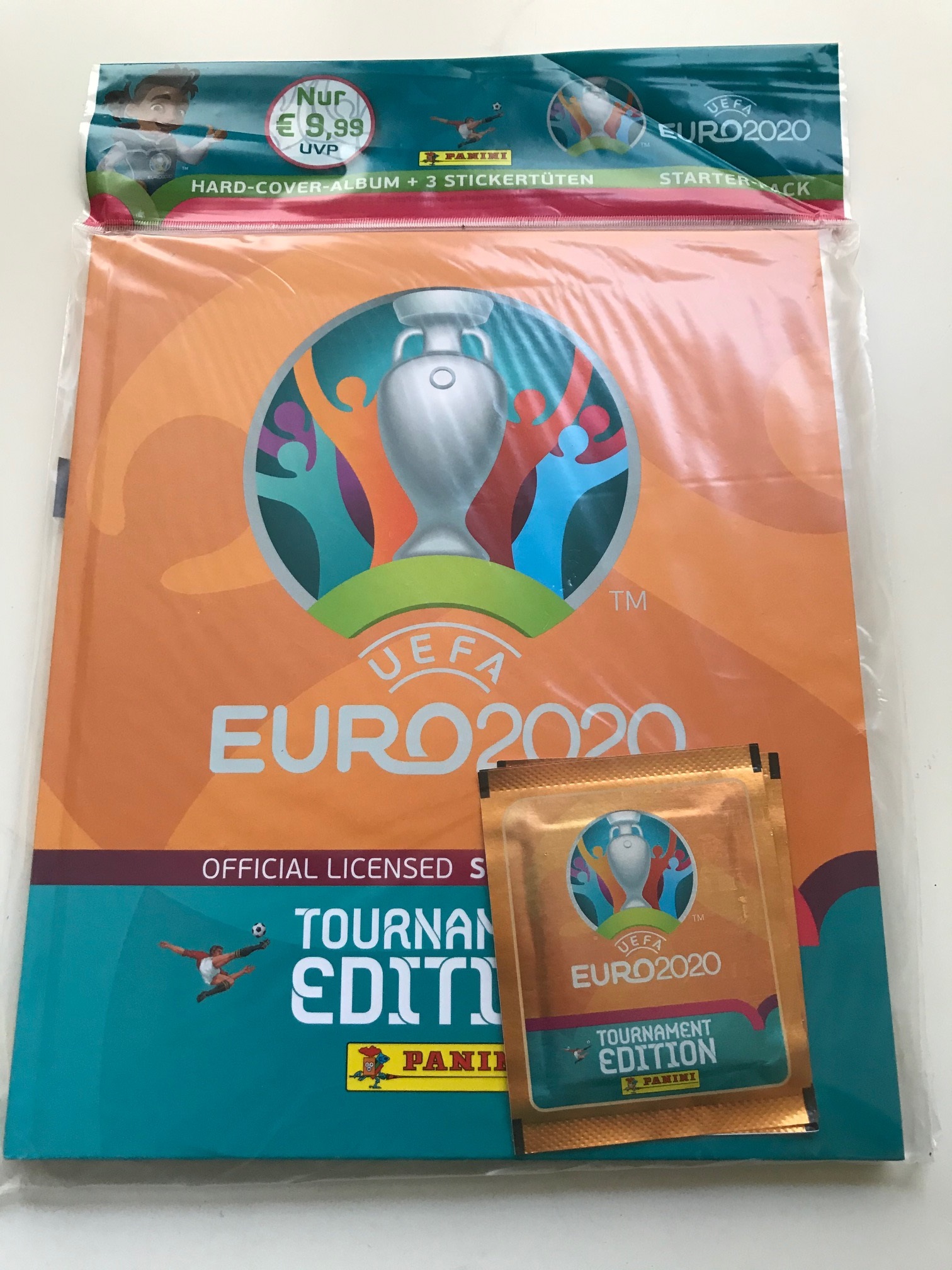 25 Tüten Panini EURO EM 2020 Tournament Edition Hardcover Album 