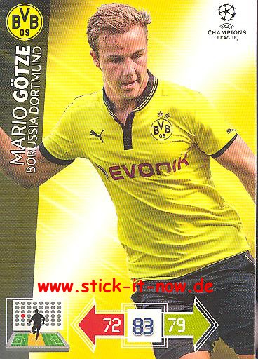 Panini Adrenalyn XL CL 12/13 - Bor. Dortmund - Mario Götze