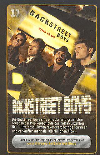 Starzone Sammelkarte - BACKSTREET BOYS - Rewe - Nr. 11