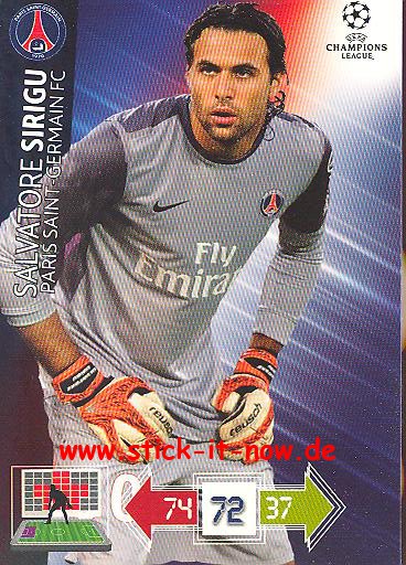 Panini Adrenalyn XL CL 12/13 - Paris St. Germain - Salvatore Sirigu